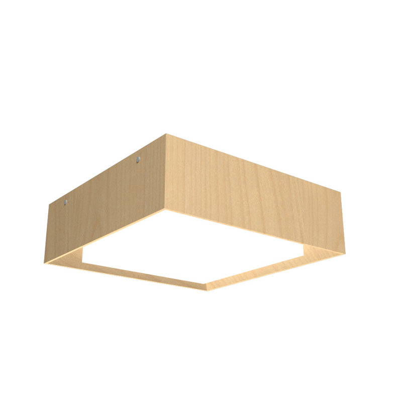 Meio 1 - Light LED Flush Mount, Maple, 4.68" H x 23.4" W x 23.4" D
