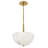 Three-Light Pendant w/ Cloudstone Bowl Shade-84742512