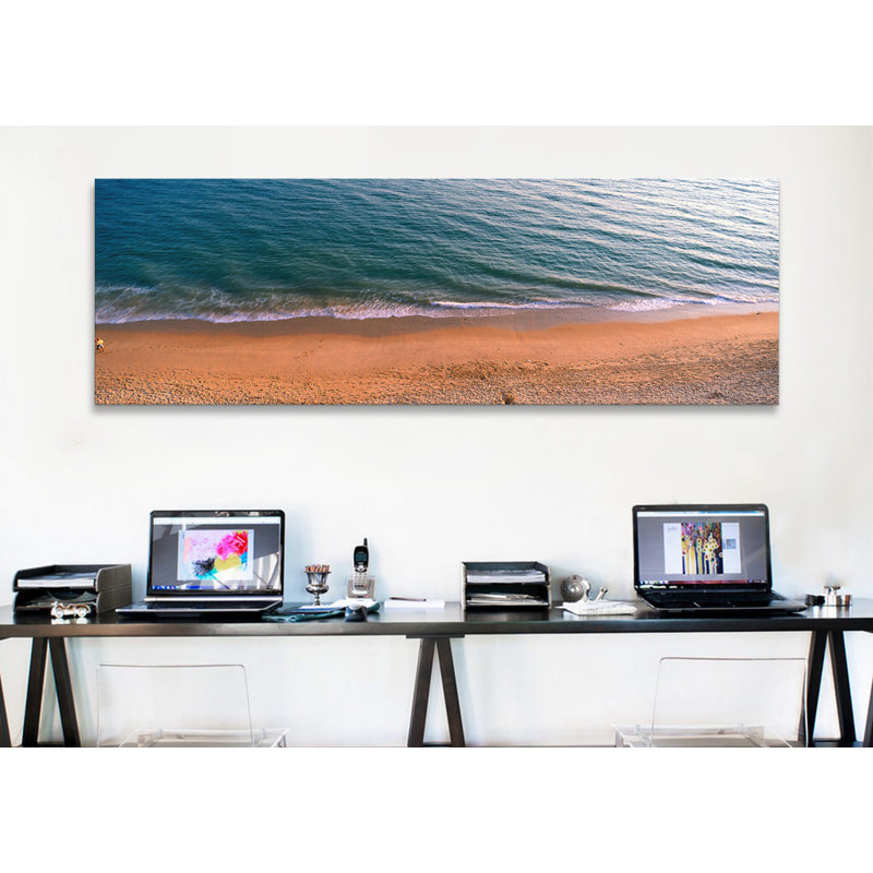 « panoramique surf the algarve portugal », reproduction de photo sur toile tendue, H 20 po x l 60 po x P 1,5 po, Toile tendue
