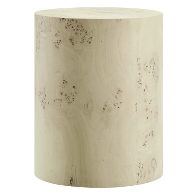 Modway Cosmos 16" Round Burl Wood Side Table