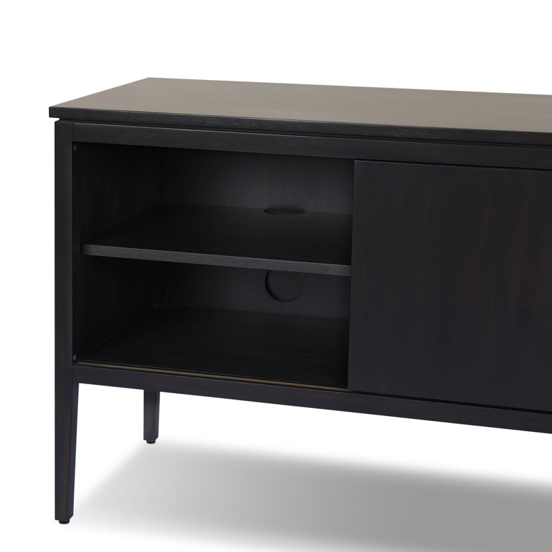 Dawn Media Console-Black Raffia