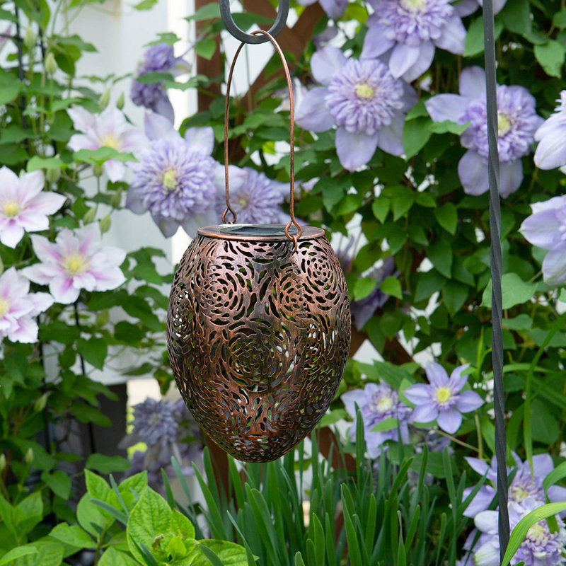 7.68'' Solar Powered Integrated LED Globe Lantern, Bronze