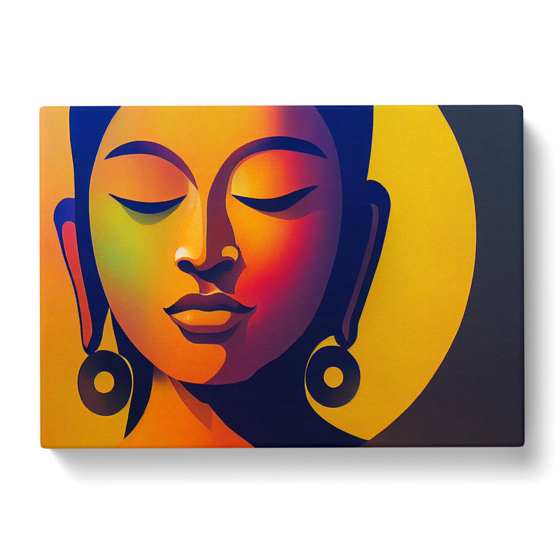 Serene Woman - Wrapped Canvas, 35cm H x 50cm W x 3cm D