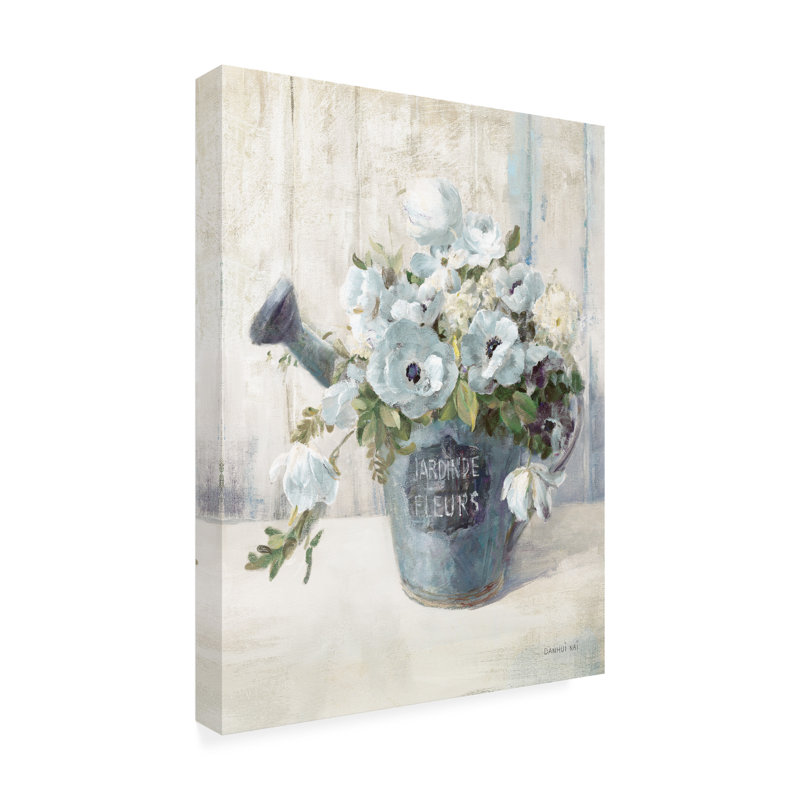 Art sur toile bleu ,ologi, H 47 po x l 35 po