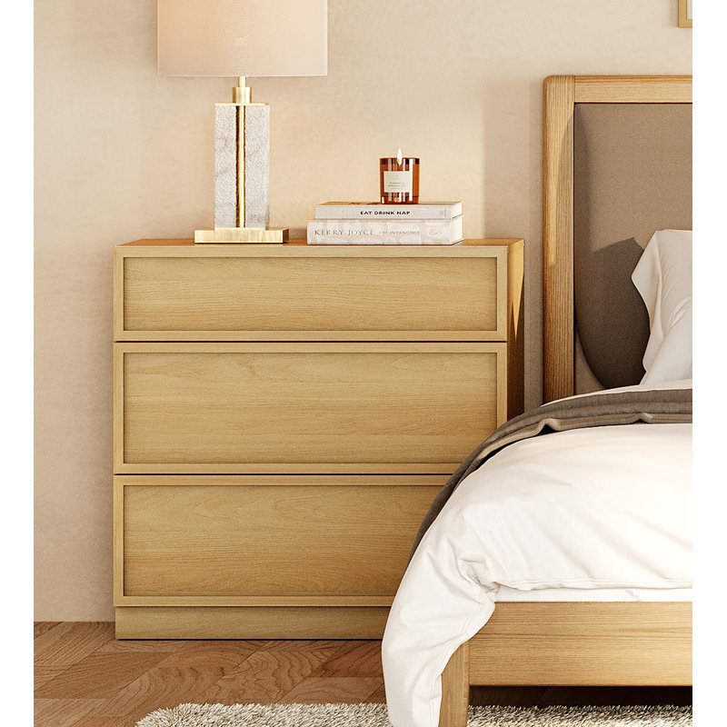 Ensemble de 2 tables de chevet avec 3 tiroirs, grande table de bout moderne avec grand rangement pour le salon, table d'appoint en bois pour chambre à coucher et rangement pour garde-robe