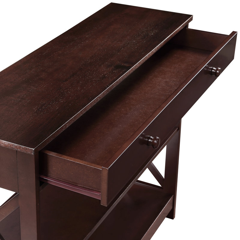 Aafko 39.5" Console Table, Espresso, 31.5" H x 39.5" W x 12" D