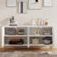 Wood Sideboard With Carved Door Panels-2073681070