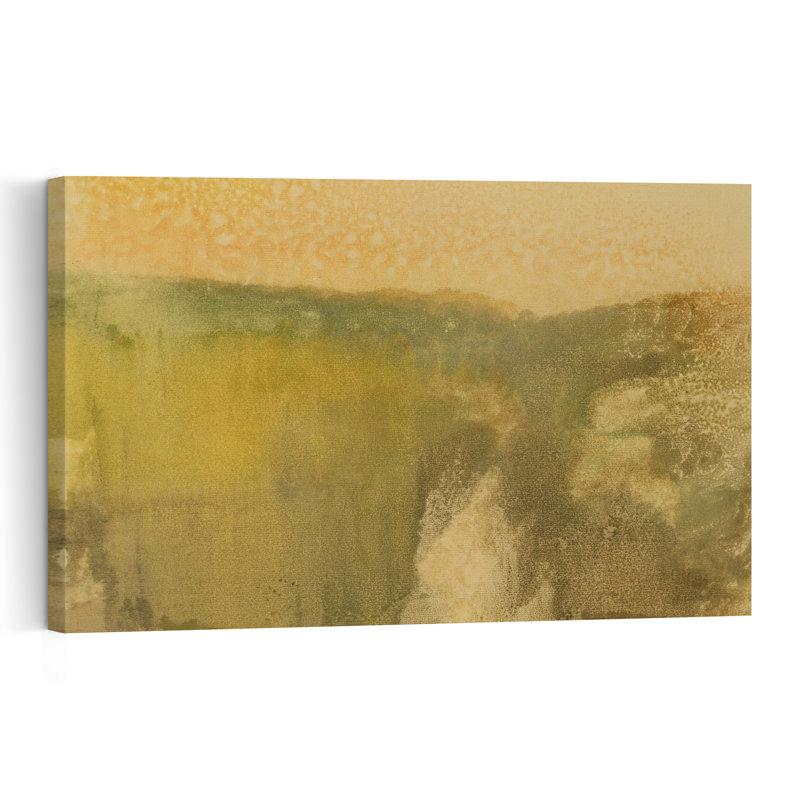 Paysage vert, vers 1890. Estampe murale contemporaine représentant un paysage naturel., H 40 po x l 60 po