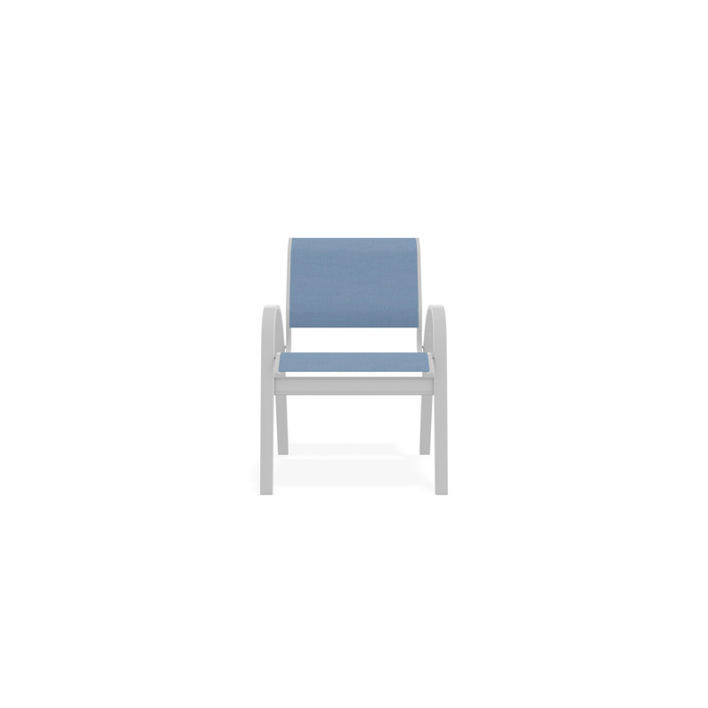 Aruba II Outdoor Dining Chair, Sky, White