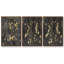 Cosmic Downpour - Ensemble de 3 cadres flottants sur toile-97754363-97754367