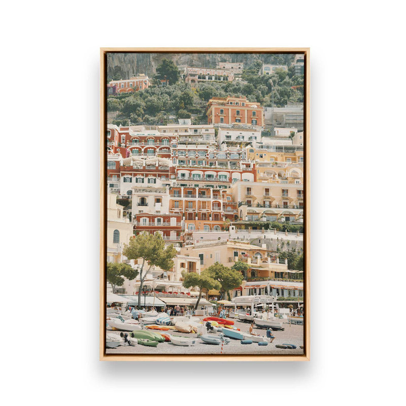 Impression sur toile Cliffside Colors, Cadre américain en érable flottant, H 30,75 po x l 20,75 po x P 1,75 po
