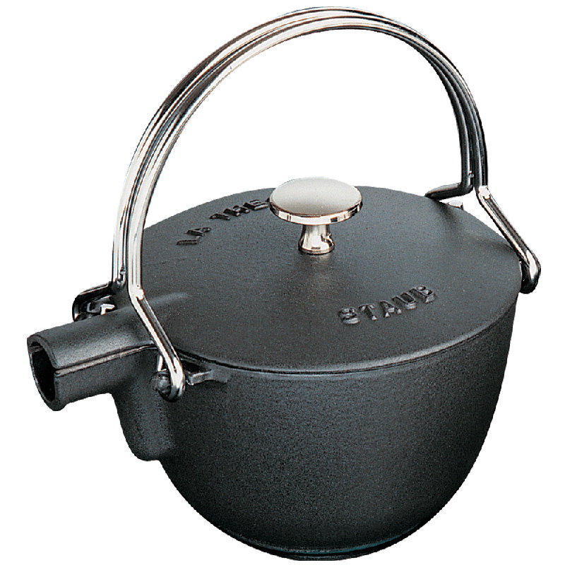 Bouilloire ronde en fonte 1,22 pte Staub, Noir mat
