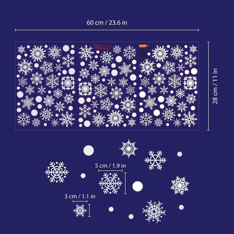Delicate Lace Snowflakes Christmas Window Decal
