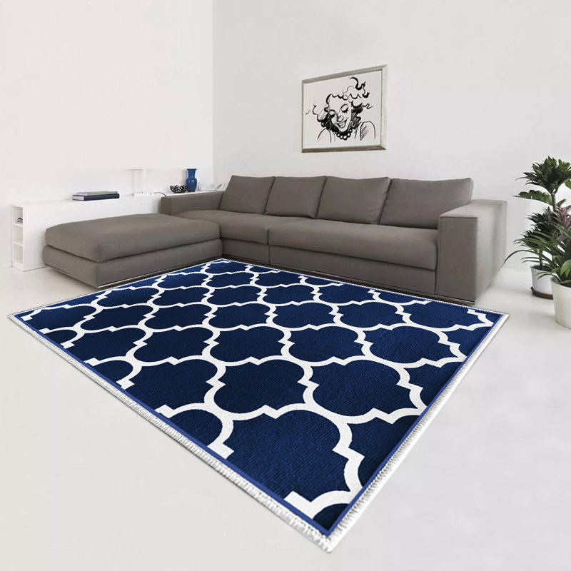 Traditional Oriental Printed Area Rug, Soft Low-Pile Vintage Washable Carpet, Rectangle 200 x 290 cm