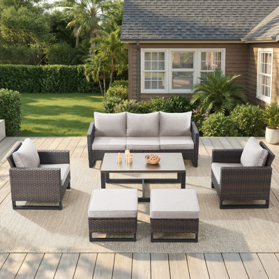 5 - Person Patio Conversation Sets With Cushions