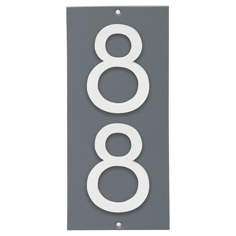 Plaque murale rectangulaire verticale flottante 6 po, Oui, Gris / blanc