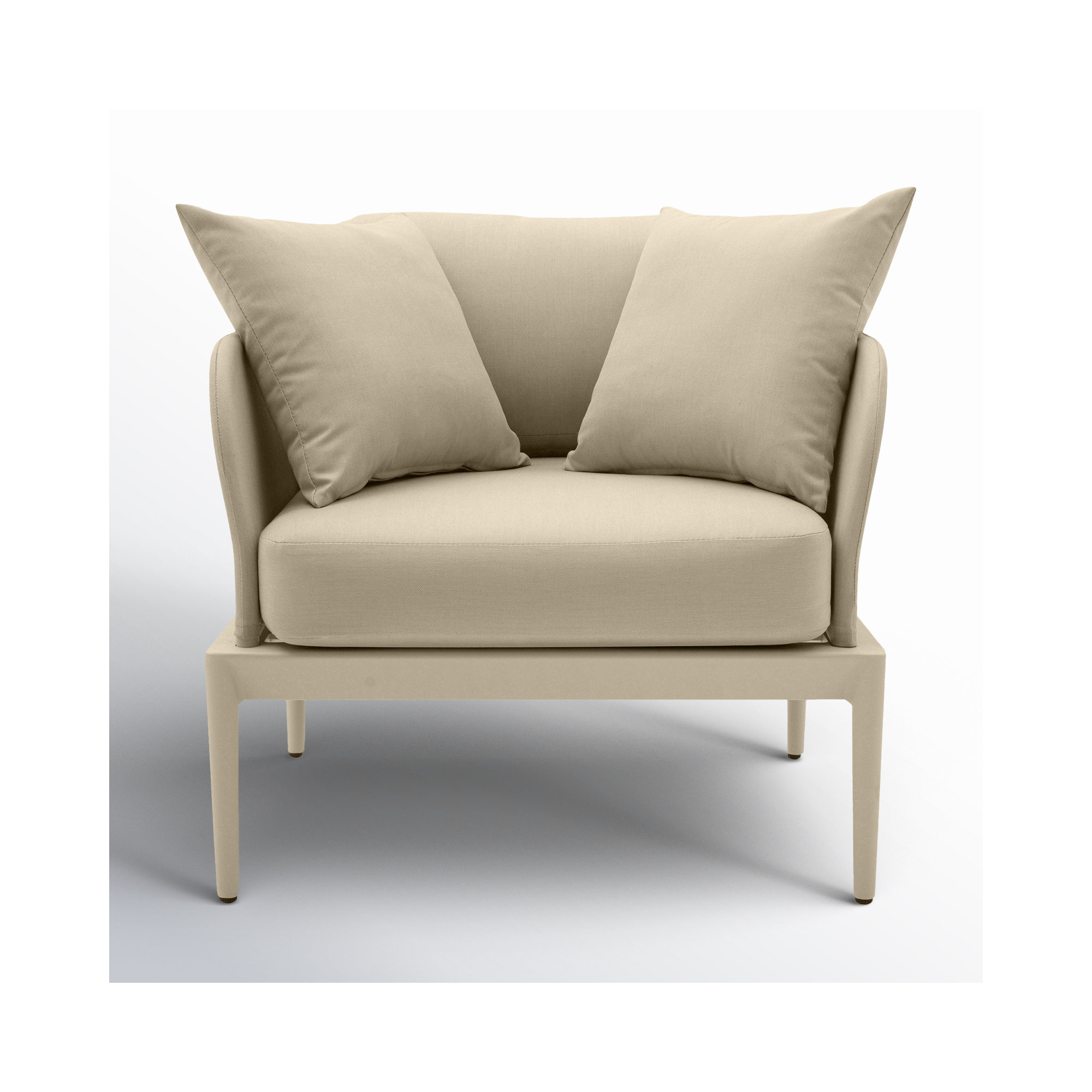 Idda Aluminum Outdoor Lounge Chair, Taupe