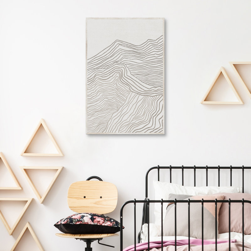 «Mountain Range Abstract I» par Willowbrook, art mural encadré