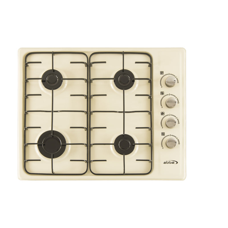 Plaque de cuisson à gaz 4 brûleurs 23,7 po ABBA, Jaune