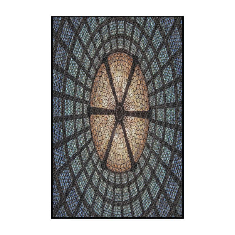 Tapis noir/brun à motifs, Rectangle 4 pi x 6 pi