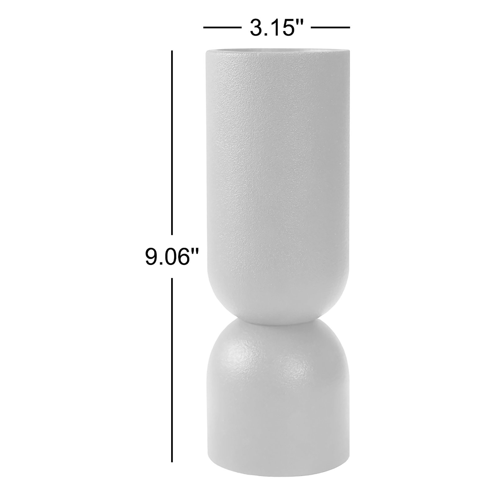 Ceramic Table Vase, White