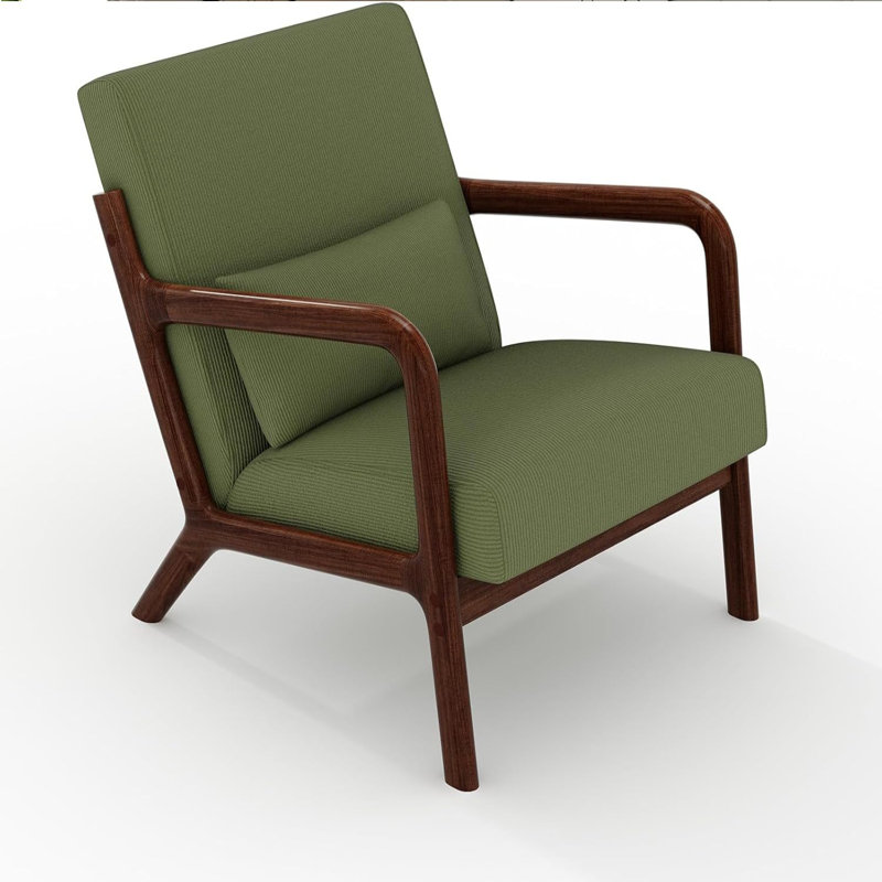 Fauteuil d'appoint ergonomique MidCentury Modern, Green
