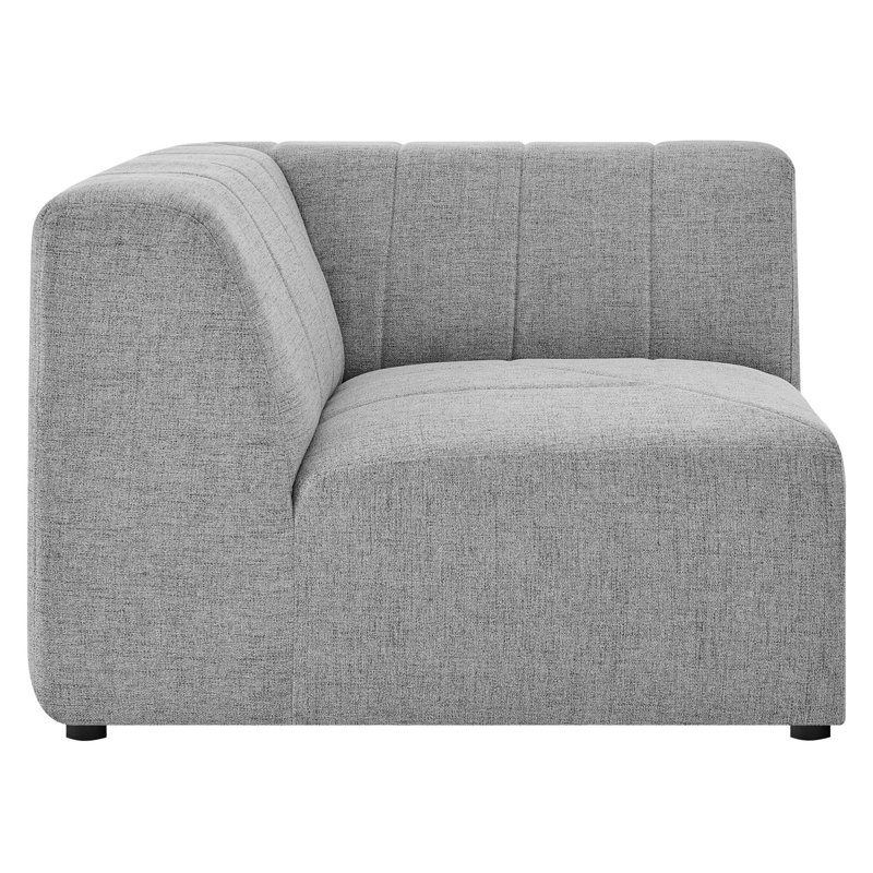Chaise de coin en tissu d'ameublement Bartlett, Gris clair