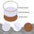 Agate Ceramic Jute Leather Crystal Round 6 Piece Coaster Set with Holder Set-98967403