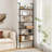 2 PCS 6-tier Ladder Shelf 72 Inches Industrial Wall Mounted Bookshelf-1619911317