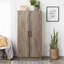 Armoire-penderie de 65 po de hauteur Bucholz, armoire de rangement avec rail de suspension et tablettes pour le salon, la cuisine et la salle de lavage, P 24,5 po x l 32 po x H 65 po, gris Drift-982257206-960273296