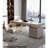 Modern Luxe Desk: Marble - Look Top & Functional Storage