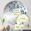 Blue and White Tiles Symmetry - Miroir mural spiralé-101223972
