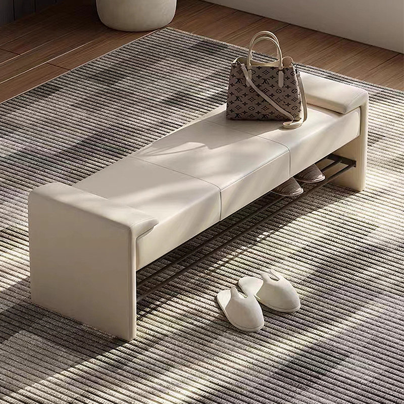7 Pair Shoe Storage Bench, Beige