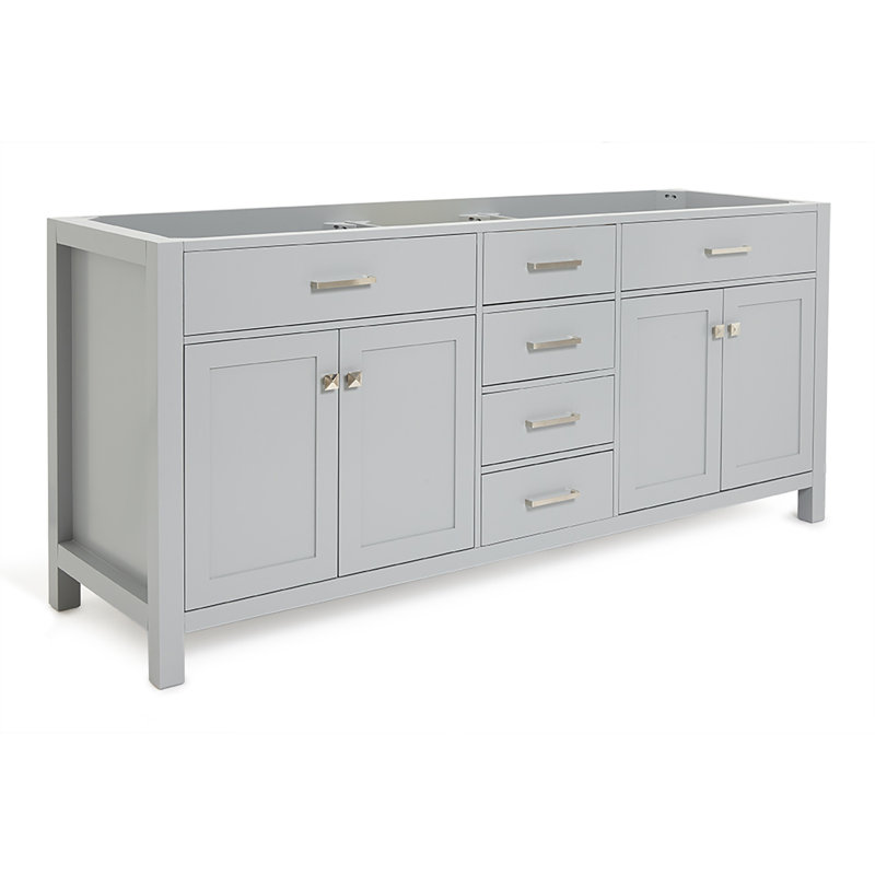 Base de meuble-lavabo double Petrel, Gris
