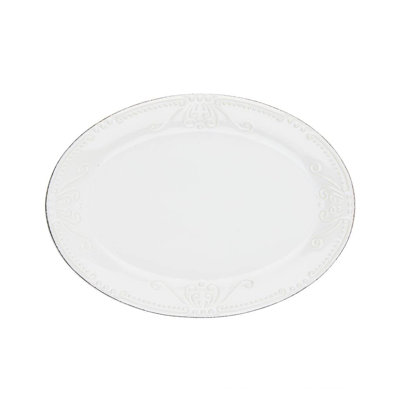 Isabella Small Oval Platter - Ivory