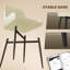 Ensemble de 4 chaises de salle à manger, chaises de cuisine avec pieds en acier, blanc crème