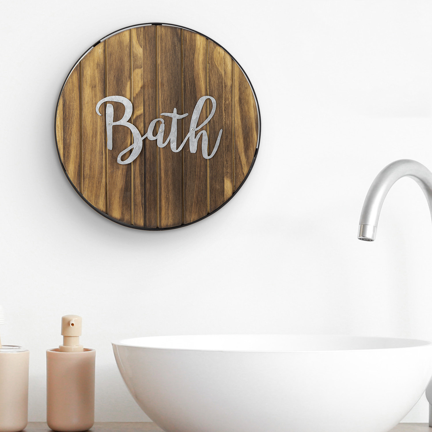 Loon Peak® Farmhouse Bathroom Sign Wall Décor Wayfair