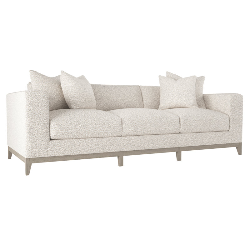 Noel Upholstered Sofa, Cream Boucle 1146-002, 27.50" H x 100" W x 40" D, Brown