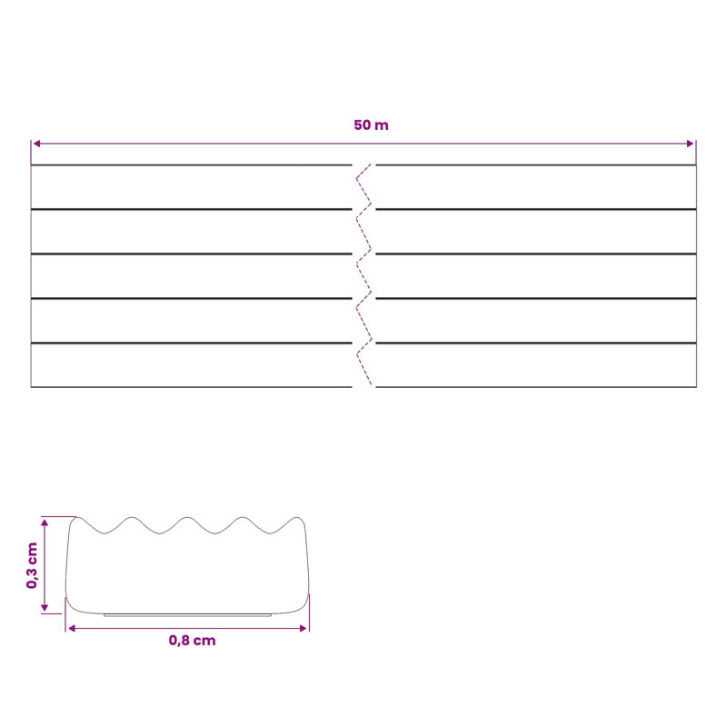 vidaXL Self-Adhesive Window Seal EPDM Foam Easy To Cut Grid-Pattern Strip Door, 0.3 cm H x 5000 cm W x 0.8 cm D
