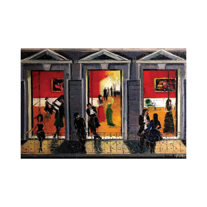 Soiree Parisienne by Mona Edulesco - Wrapped Canvas Gallery-Wrapped Canvas Giclée, 20.32 cm H x 30.48 cm W