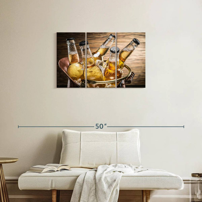 Yarlin Cold Beer Bottles, 20" H x 33" W
