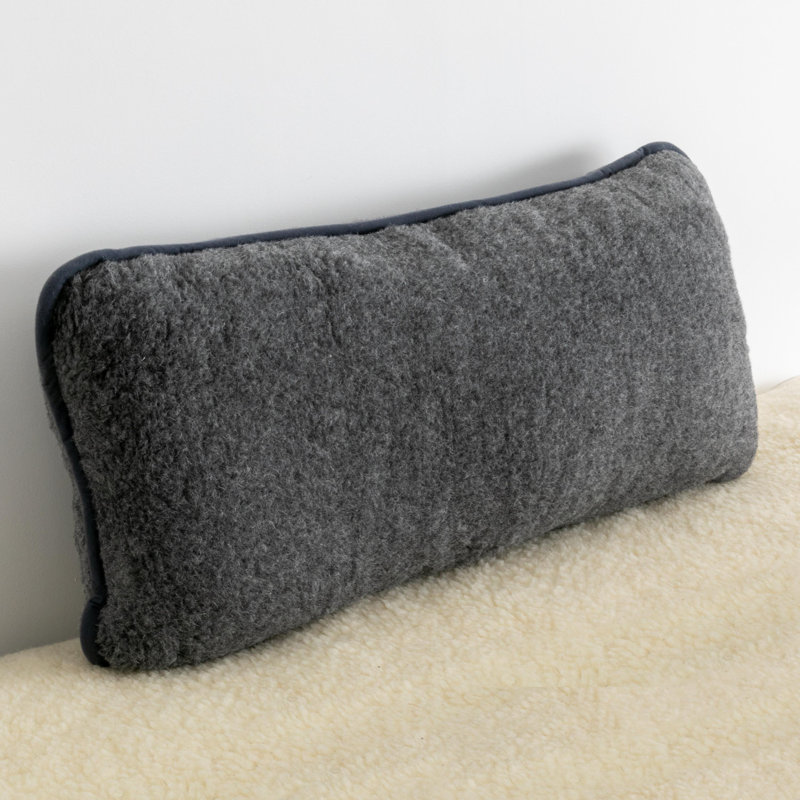 Oliveira Wool L40 x W80cm Medium Support Pillow, Grey