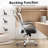 Ergonomic Office Chair With Headrest, Adjustable Lumbar Support, Armrests And Rocking Function For Comfortable Home Office Use-739027488-739027519