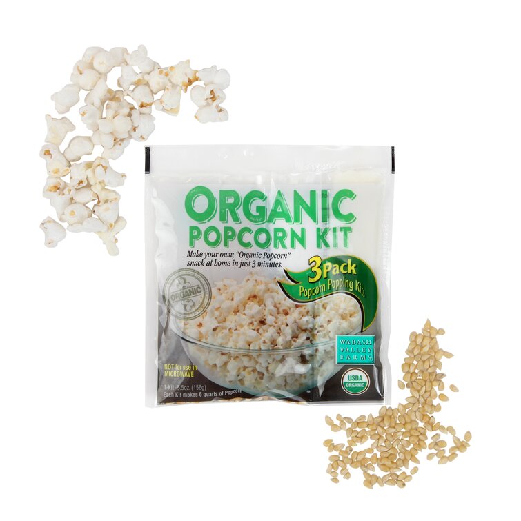 Wabash Valley Farms Original Whirley-Pop Popcorn Maker with DIY Organic  Popcorn Snack Set