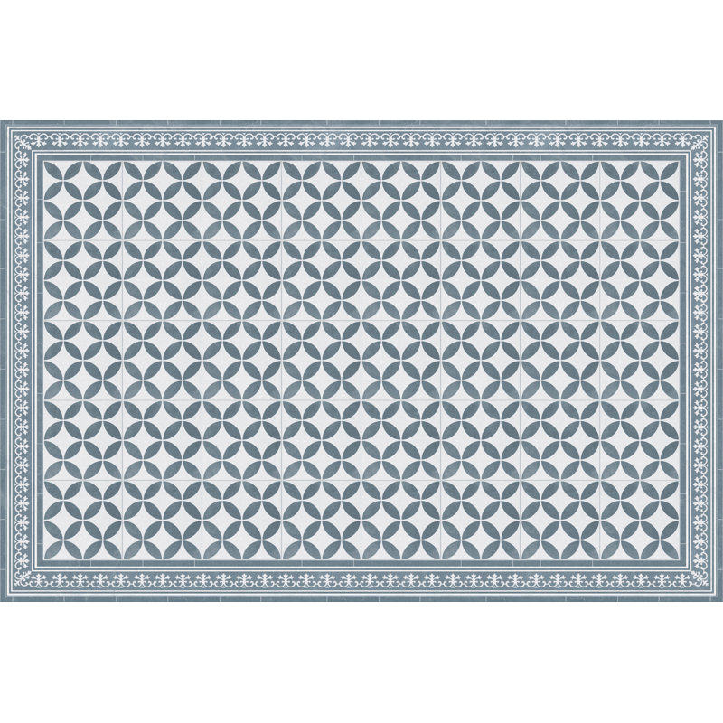 Emelye Vinyl Machine Printed Area Rug, Rectangle 3'3.4" x 4'11.1"
