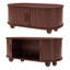 Table basse 39,98 "ovale avec rangement et portes à tambour coulissantes à 360 °
