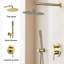 Système de douche mural, pomme de douche à pluie 10 "avec douchette-110690357