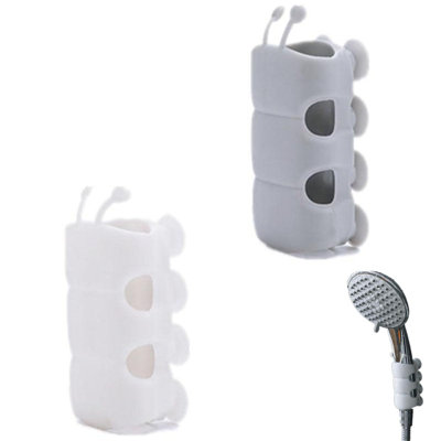 2-Pack Punch-Free Shower Holder With Silicone Suction Cup, Wall Mounted