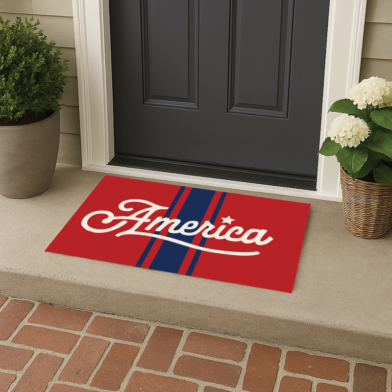 Paillasson America, Red, 17' W X 24' L