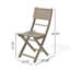 2 chaises pliantes en bois gris, faciles à transporter, résistantes aux intempéries, pliables et supportant une charge de 180 kg.